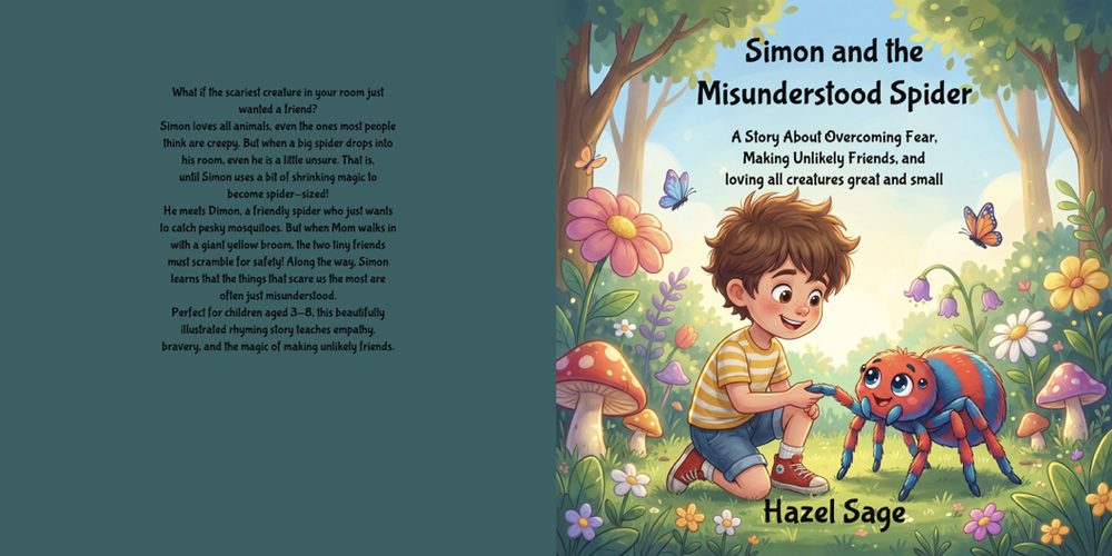 A spread from Simon Becomes a Spider